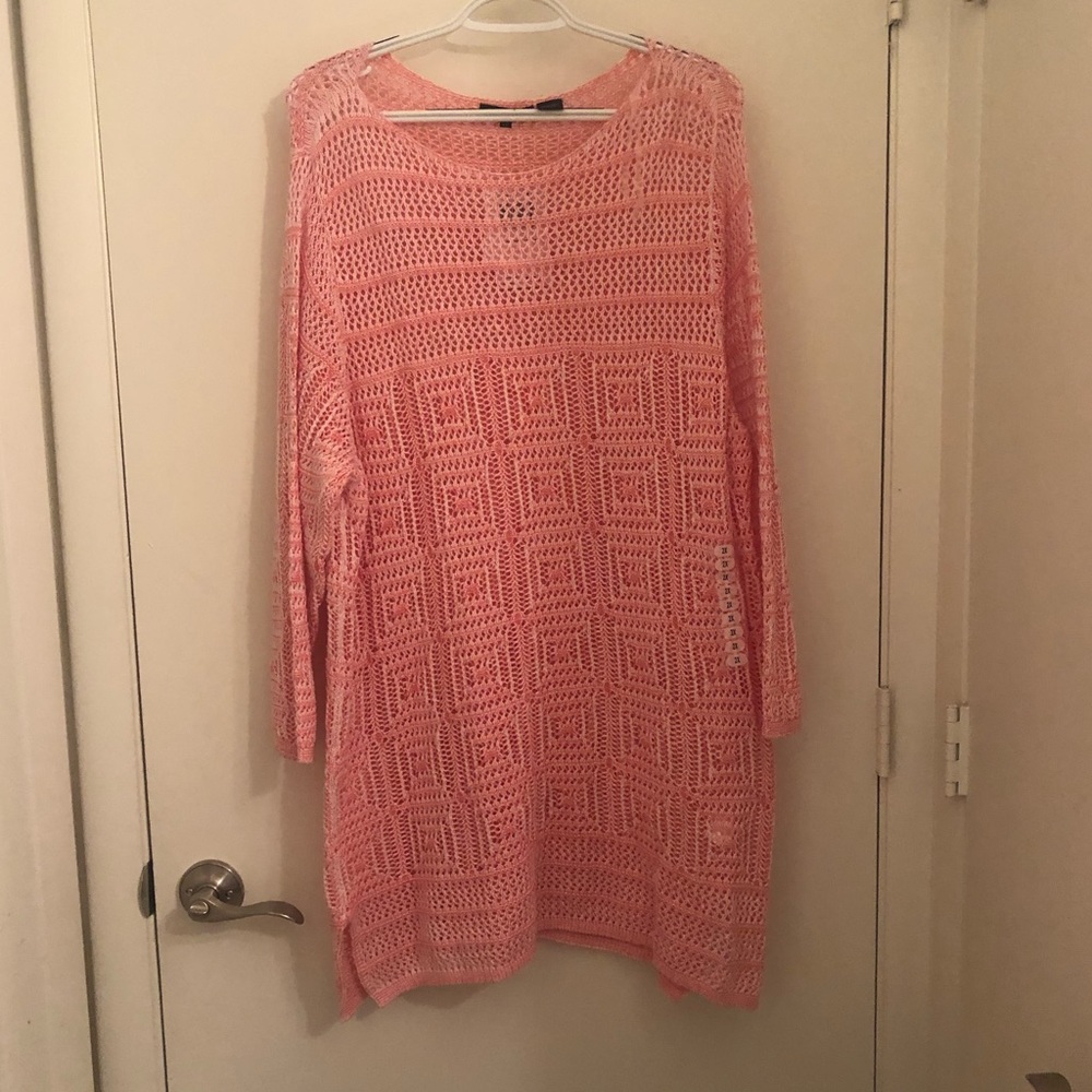 Jeanne Pierre Open Knit Sweater